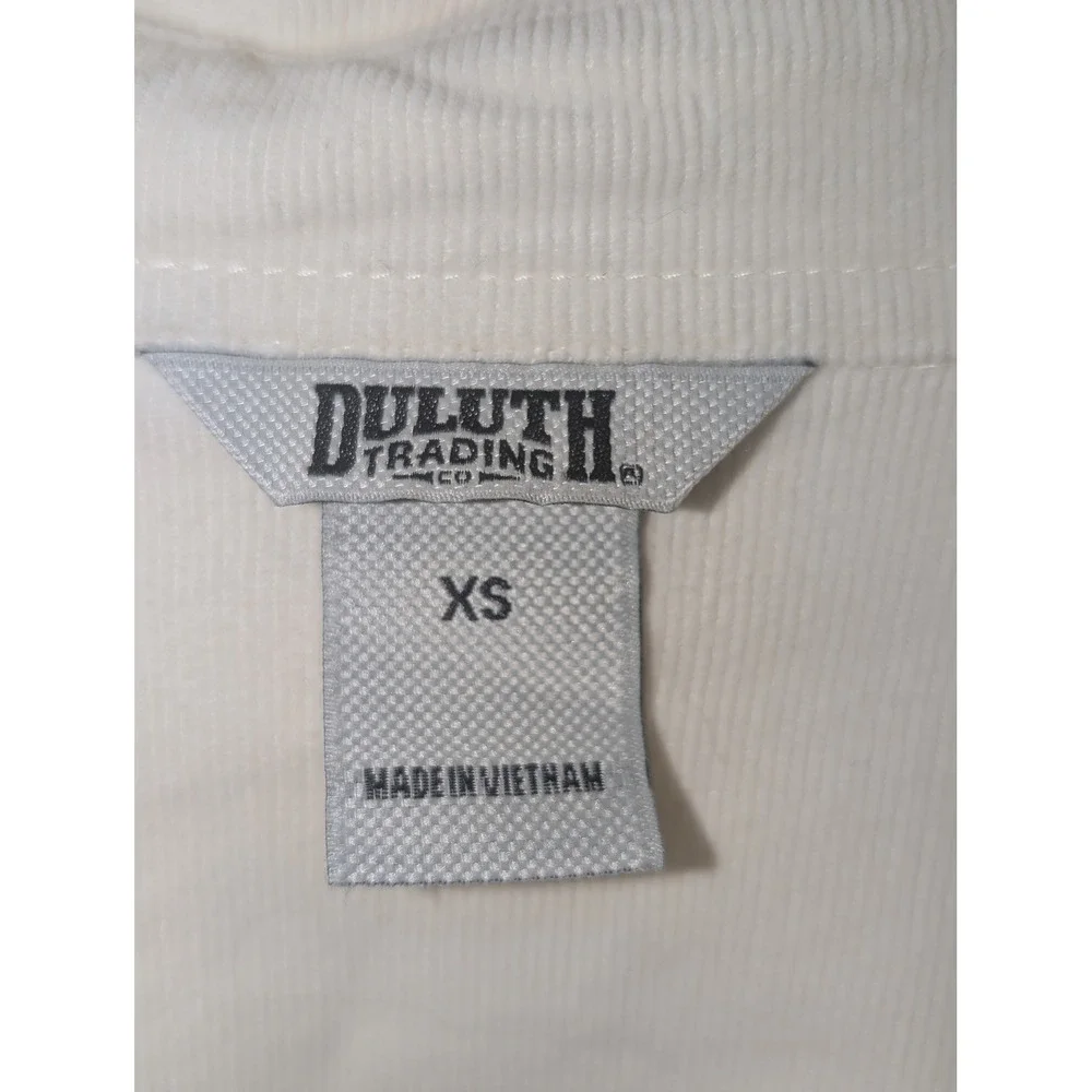 Duluth Trading Co Womens XS Corduroy Pullover Shirt Cream